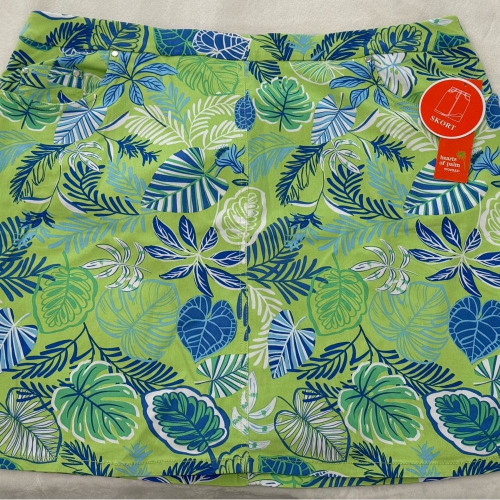 Hearts of Palm Woman Plus Size Feeling the Lime Skort